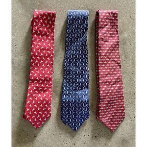 SERO Silk Tie Necktie Lot Of 3‎ Sea Life Coastal Beach Nautical VGUC
